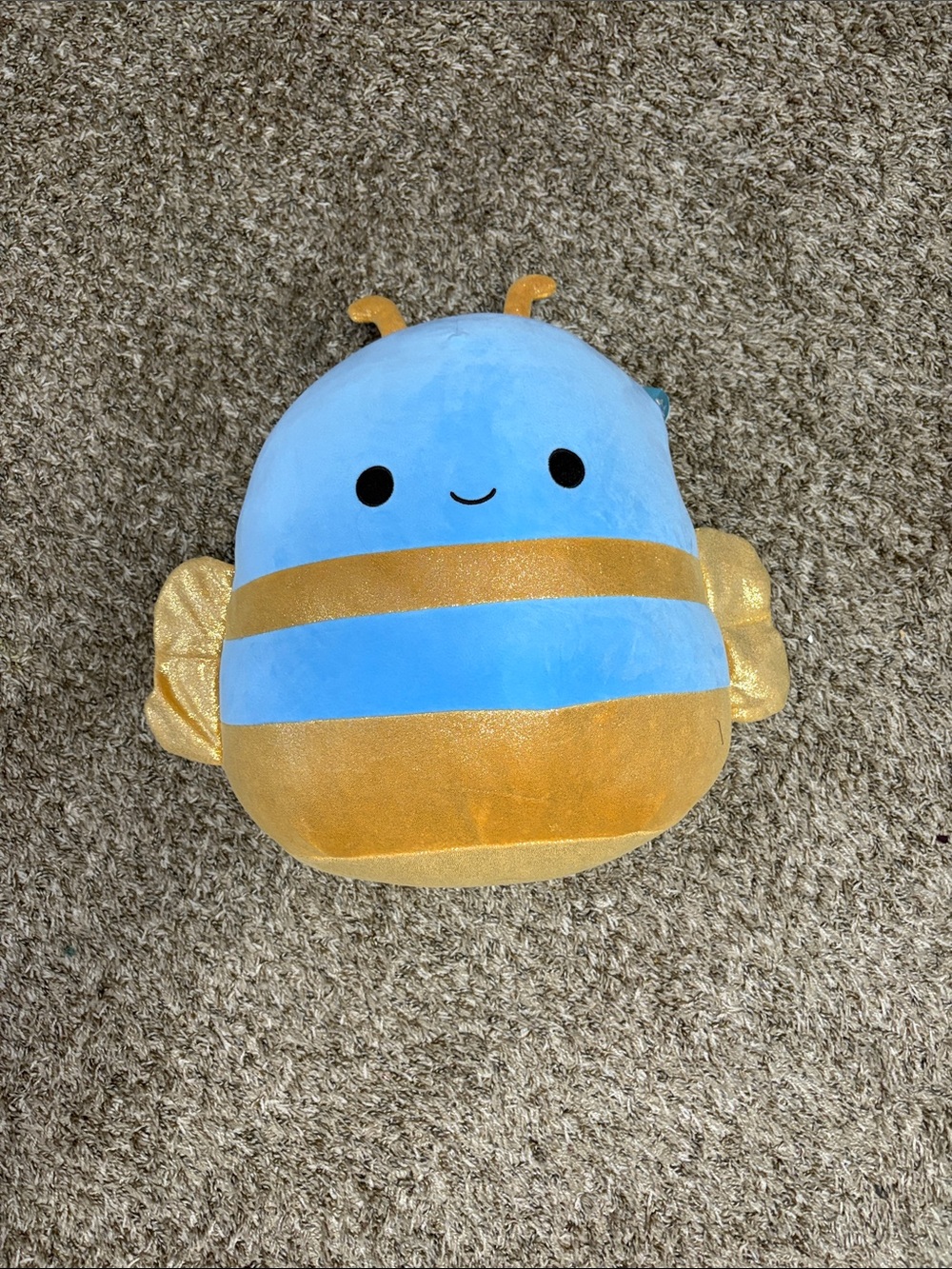 Squishmallows Blue and Gold Bee Plush